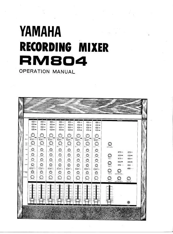 Mode d'emploi YAMAHA RM804