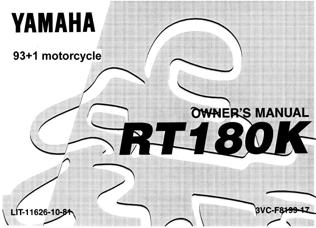 Mode d'emploi YAMAHA RT180-1998