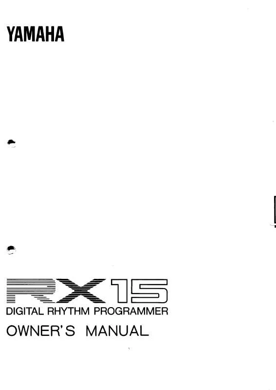 Mode d'emploi YAMAHA RX-15E1