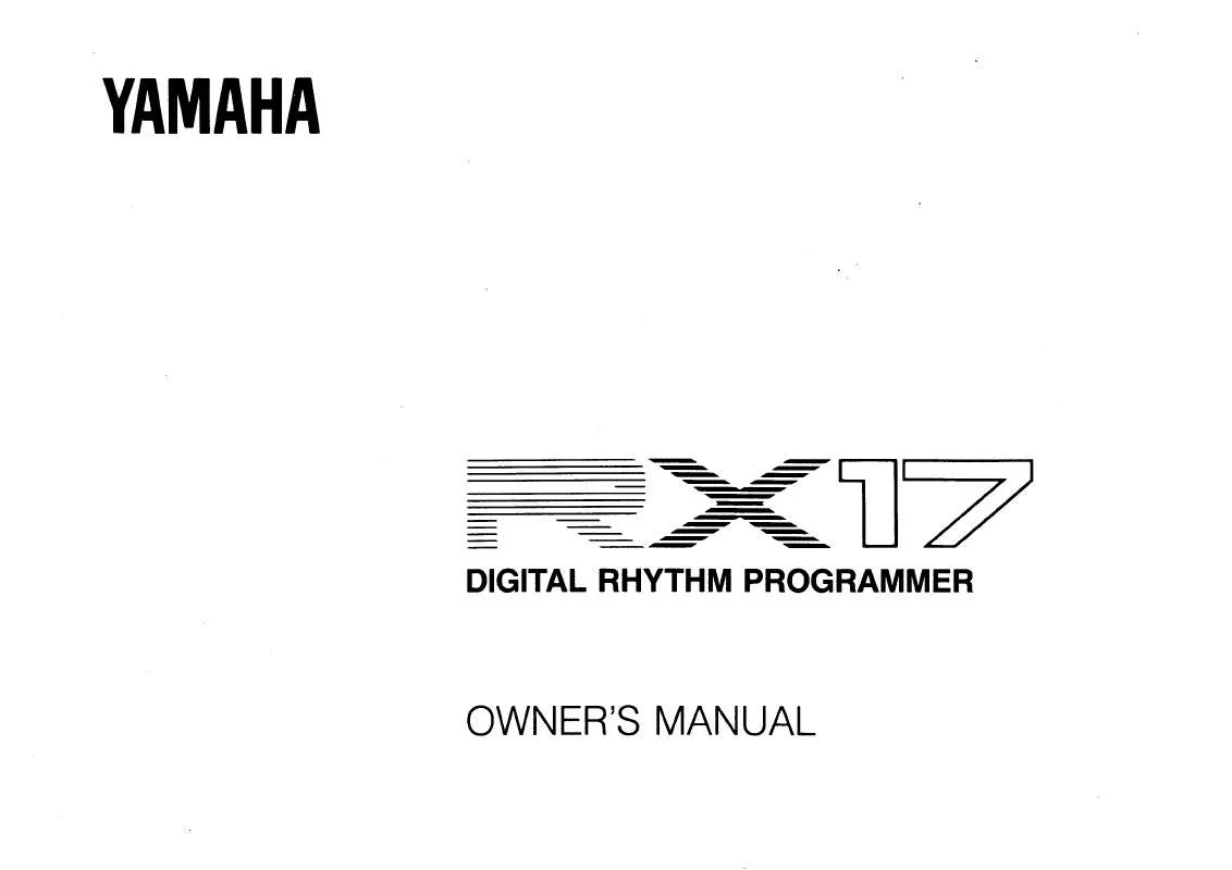 Mode d'emploi YAMAHA RX-17