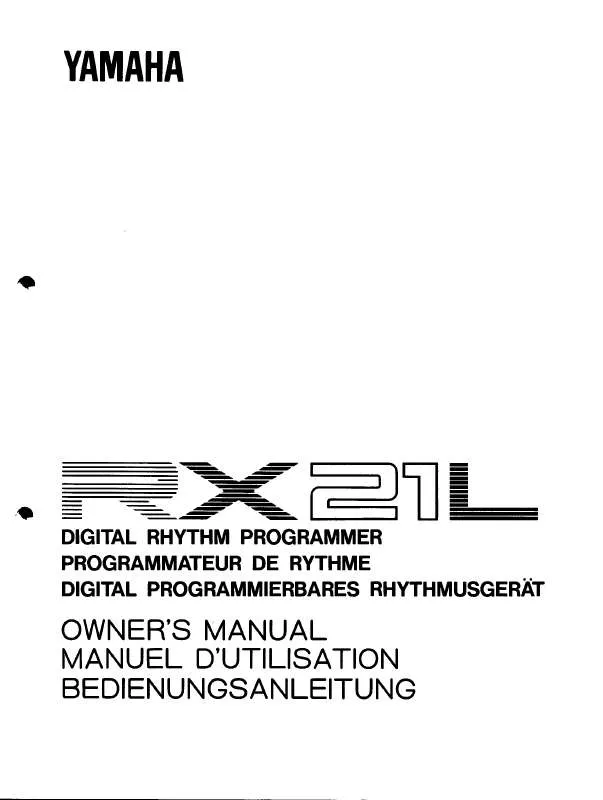 Mode d'emploi YAMAHA RX-21LE