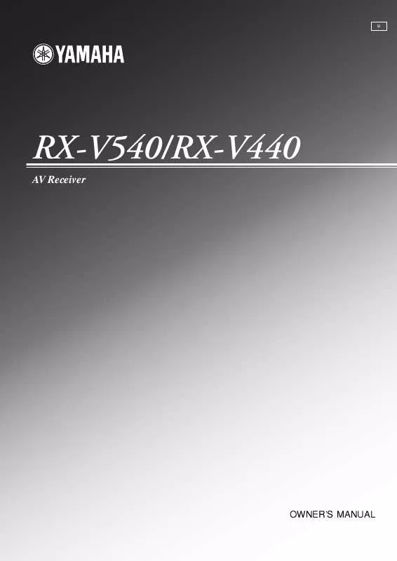 Mode d'emploi YAMAHA RX-V540440