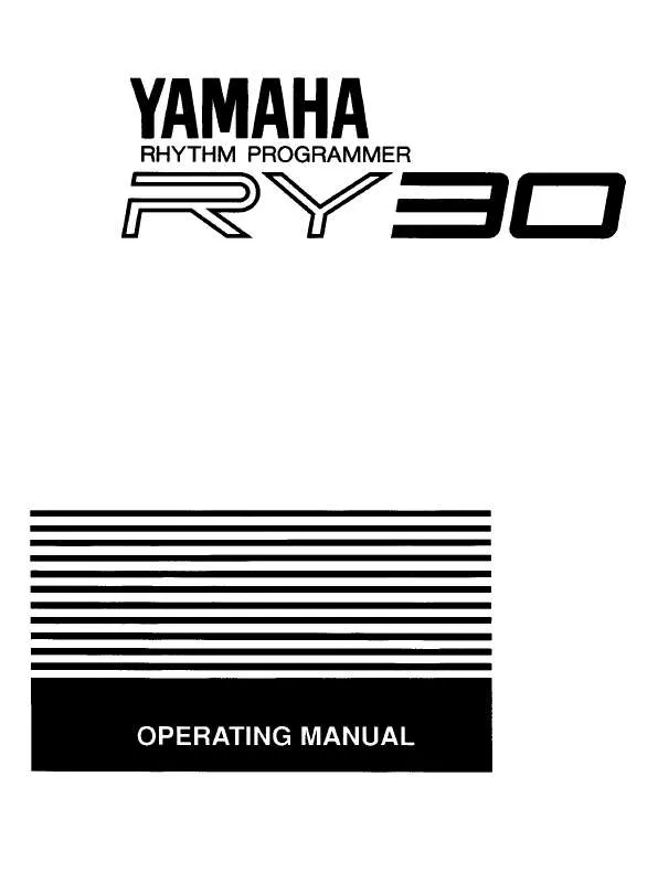 Mode d'emploi YAMAHA RY30