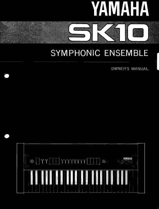 Mode d'emploi YAMAHA SK10