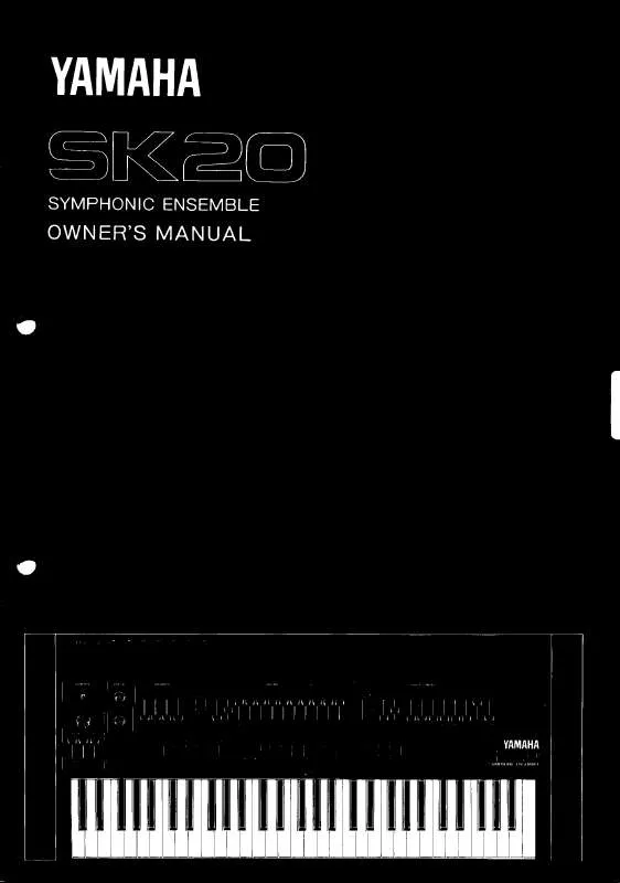 Mode d'emploi YAMAHA SK20