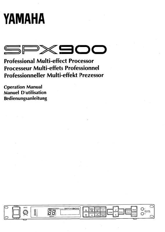 Mode d'emploi YAMAHA SPX900