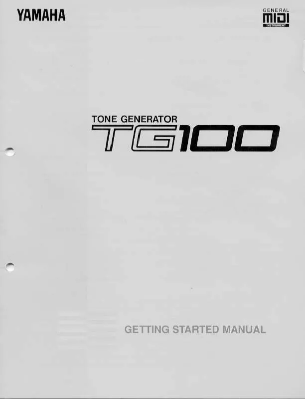 Mode d'emploi YAMAHA TG100E1