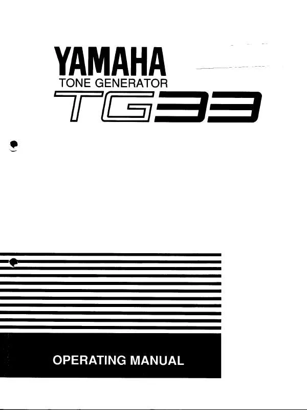 Mode d'emploi YAMAHA TG33E