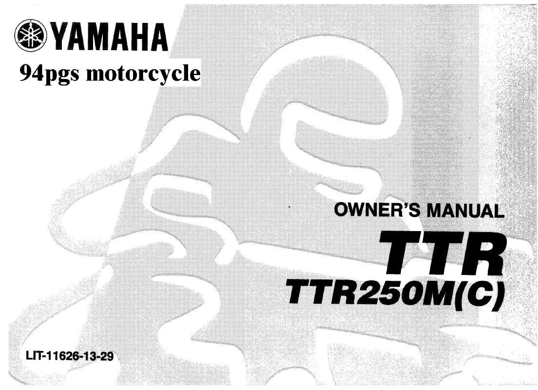 Mode d'emploi YAMAHA TTR250-2000