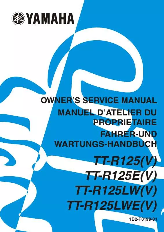 Mode d'emploi YAMAHA TTR125-2006