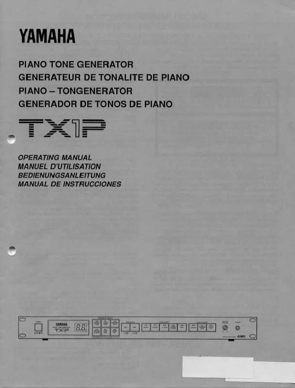 Mode d'emploi YAMAHA TX1PE