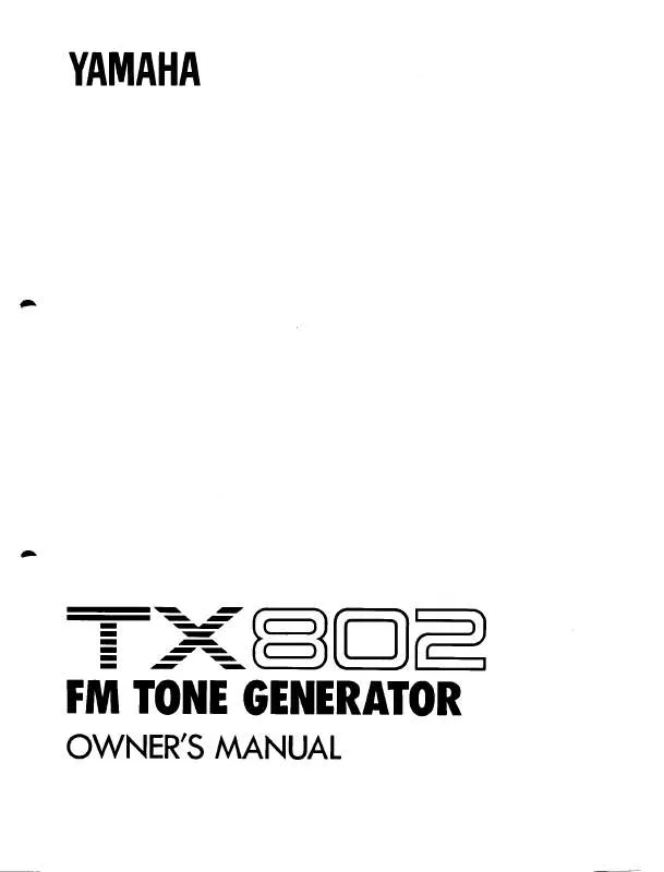 Mode d'emploi YAMAHA TX802