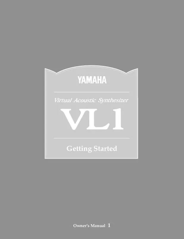 Mode d'emploi YAMAHA VL1E1