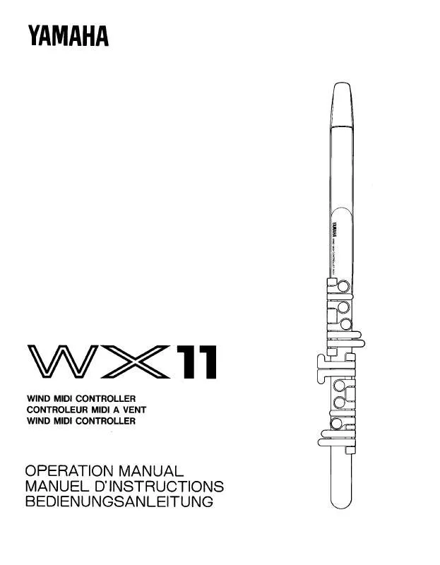 Mode d'emploi YAMAHA WX11