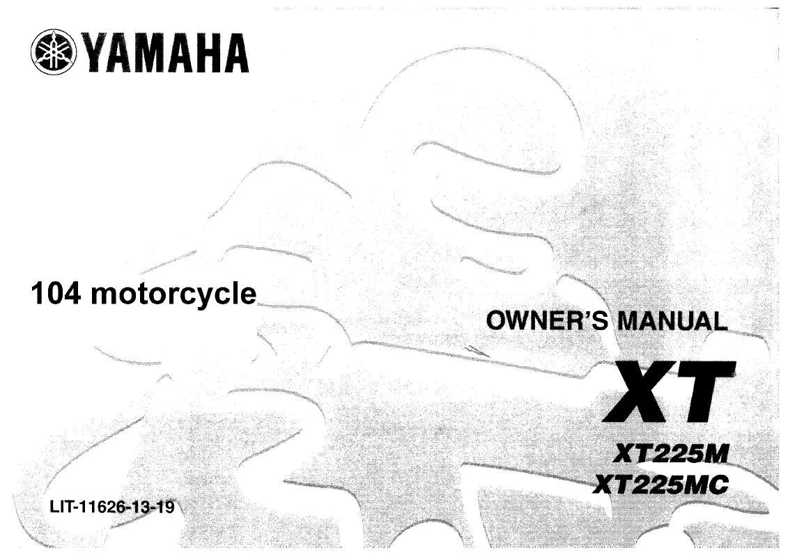 Mode d'emploi YAMAHA XT225-2000