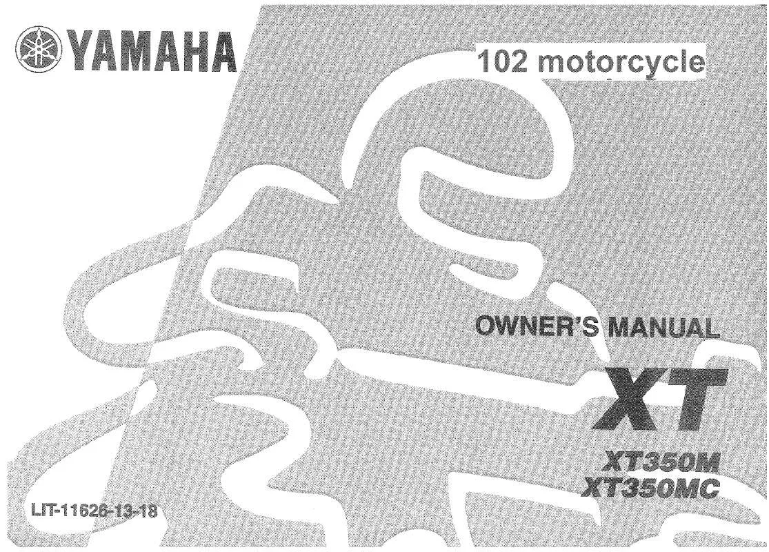 Mode d'emploi YAMAHA XT350-2000
