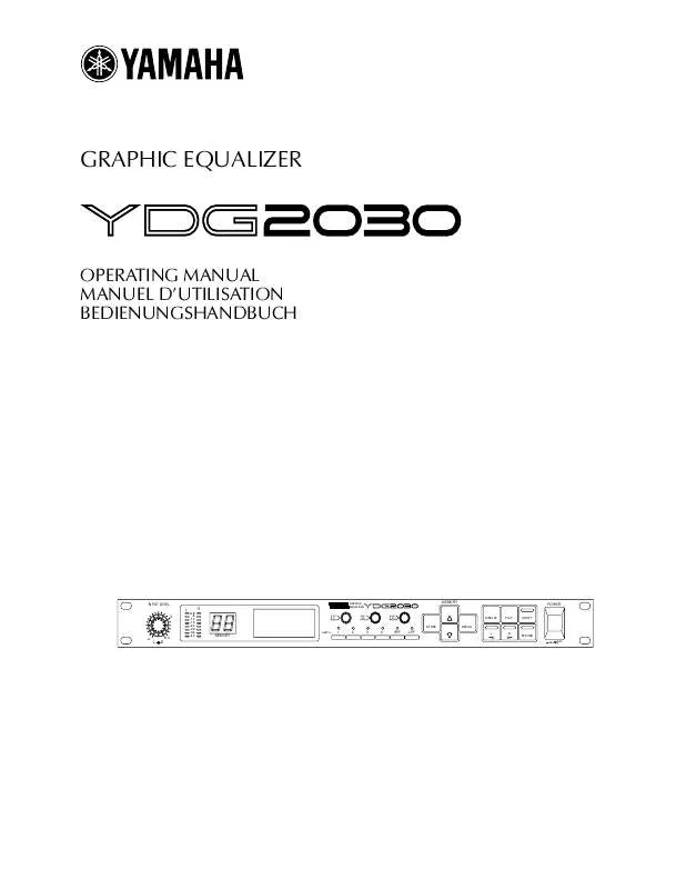 Mode d'emploi YAMAHA YDG2030