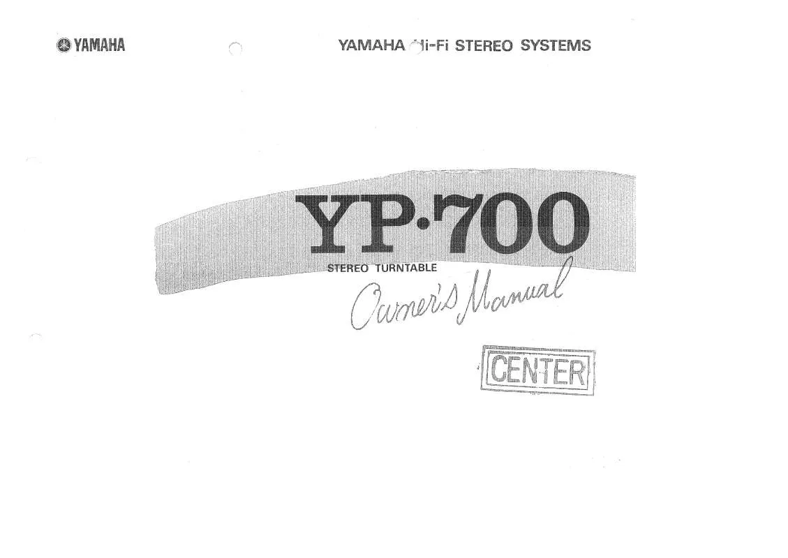 Mode d'emploi YAMAHA YP-700