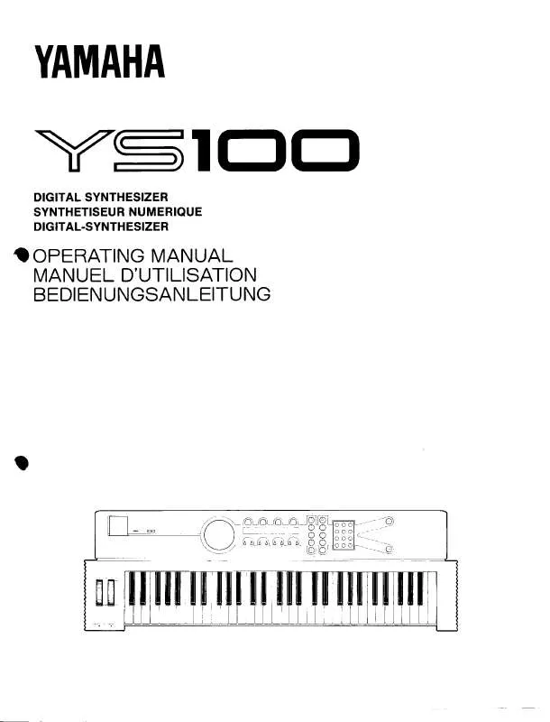 Mode d'emploi YAMAHA YS100