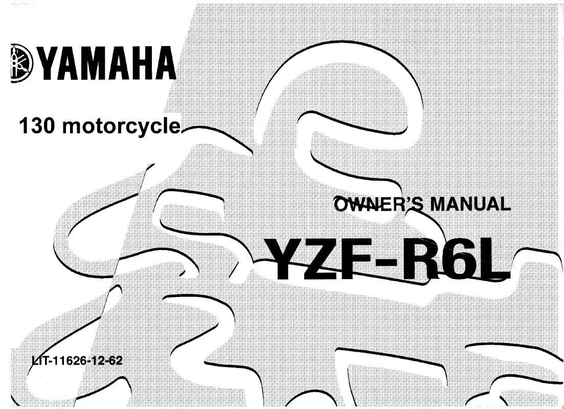 Mode d'emploi YAMAHA YZF-R6-1999