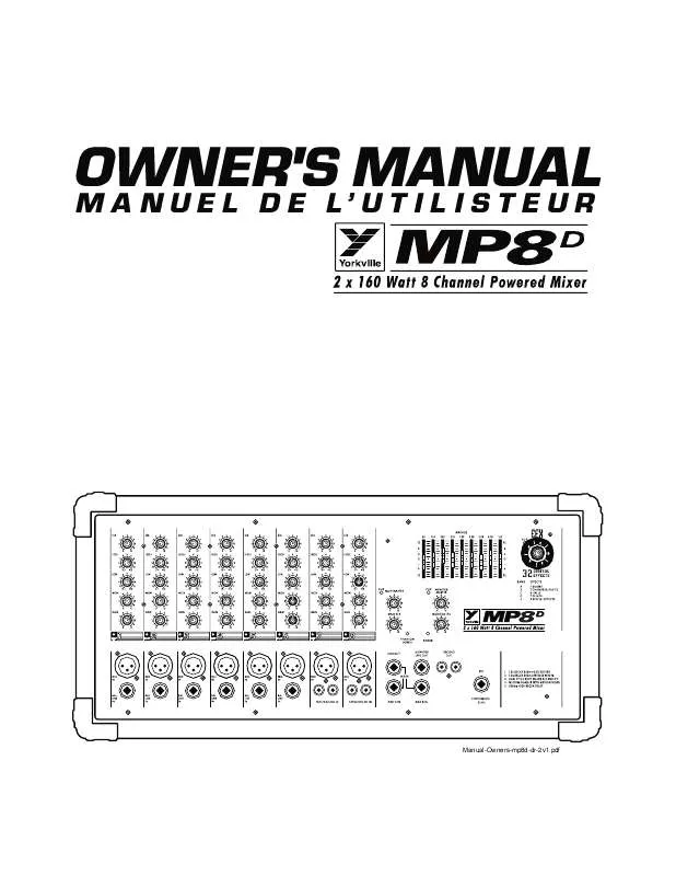 Mode d'emploi YORKVILLE MP8D