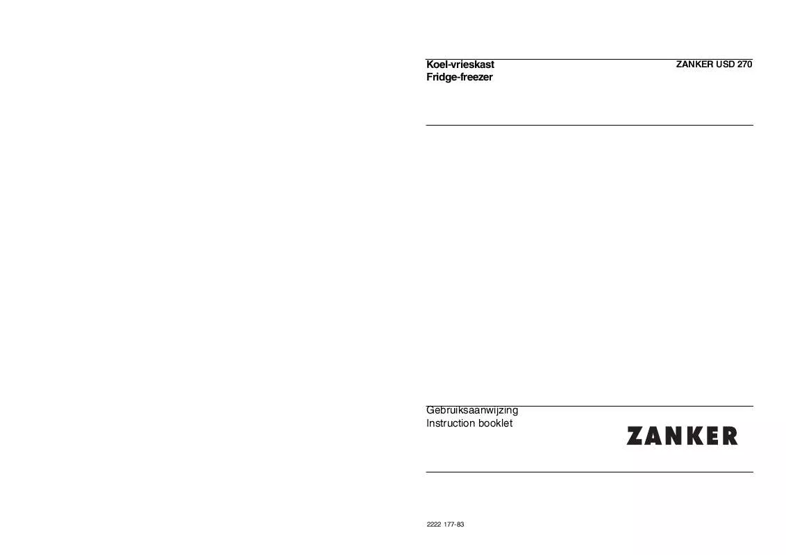 Mode d'emploi ZANKER USD270