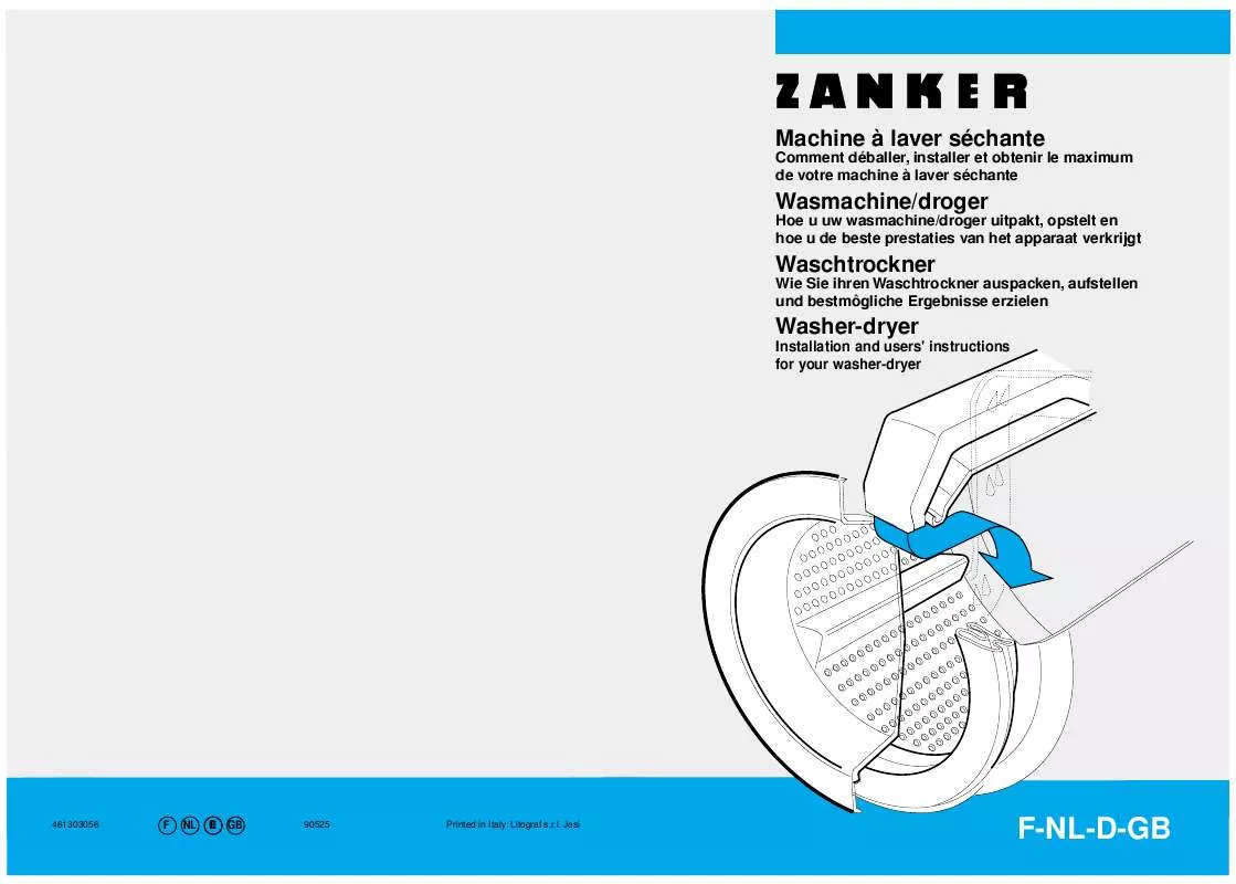 Mode d'emploi ZANKER WTF2050