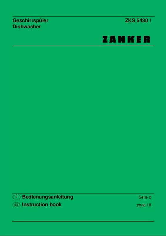 Mode d'emploi ZANKER ZKS5430I