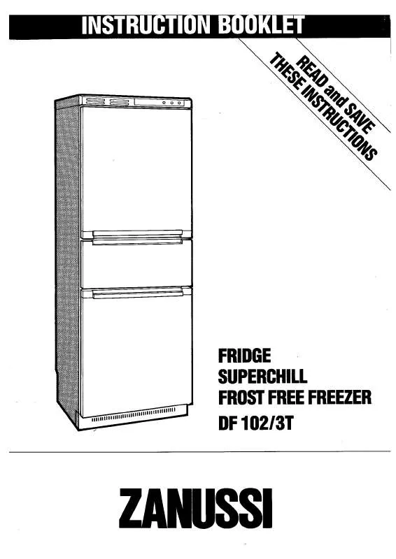 Mode d'emploi ZANUSSI DF102-3T