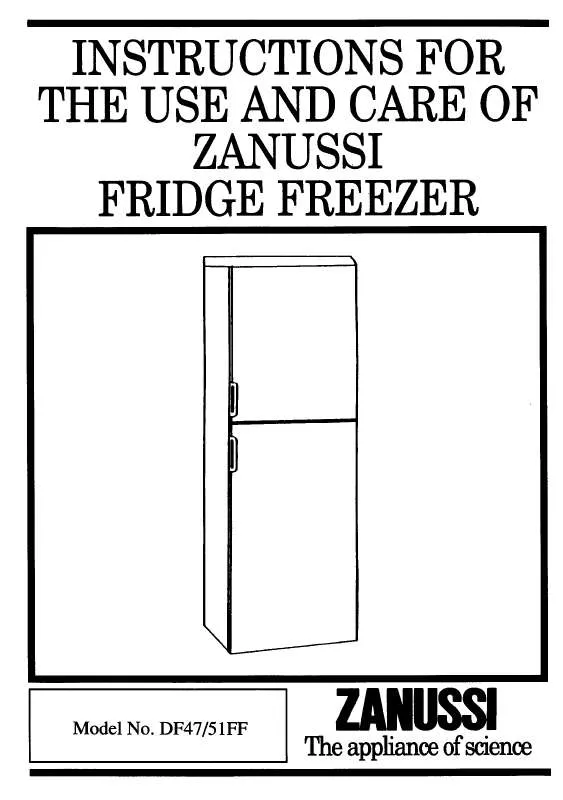 Mode d'emploi ZANUSSI DF47-51FF