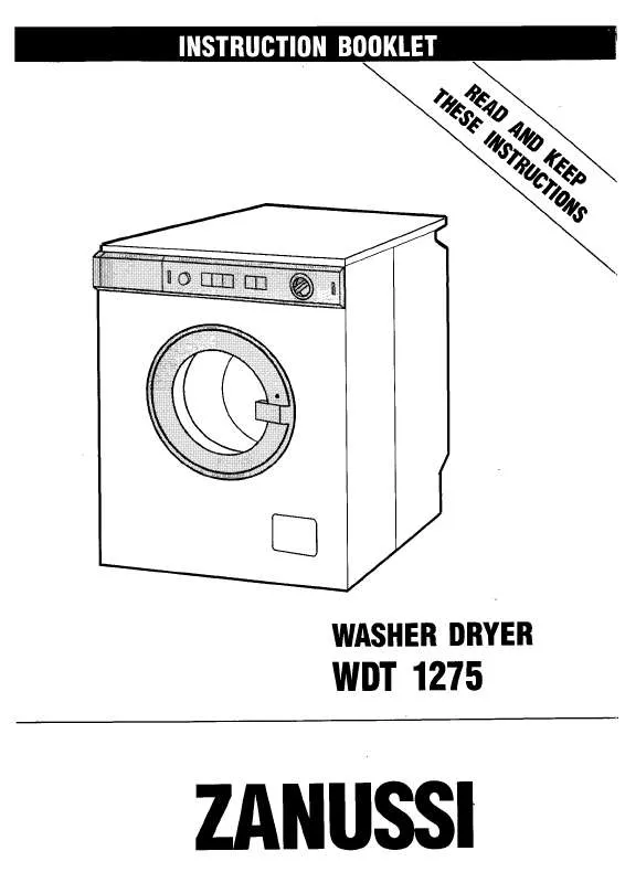 Mode d'emploi ZANUSSI WDT1275/B