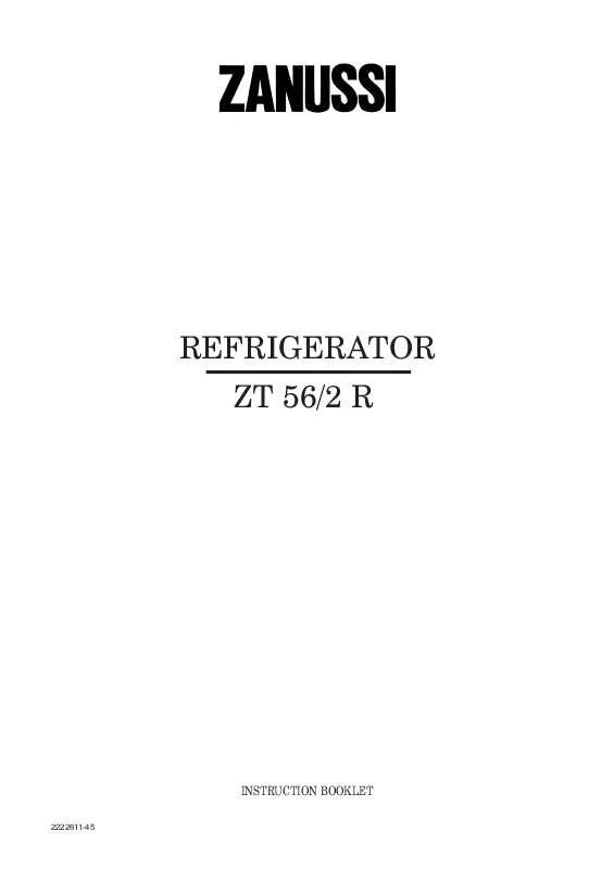 Mode d'emploi ZANUSSI ZT56/2R