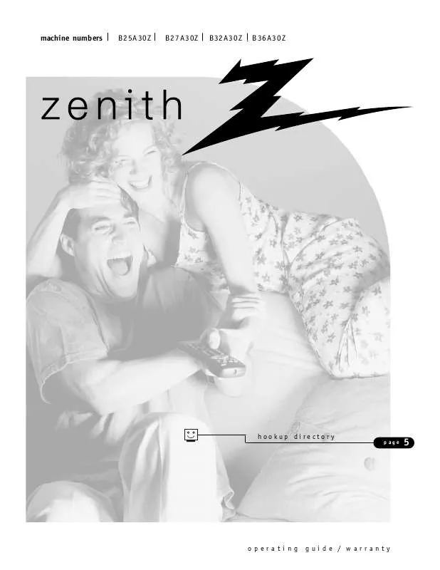 Mode d'emploi ZENITH B32A30Z