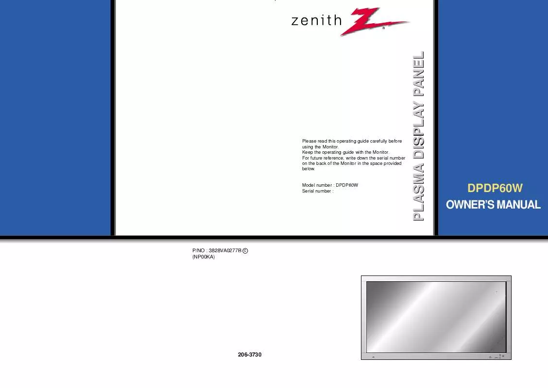 Mode d'emploi ZENITH DPDP60W