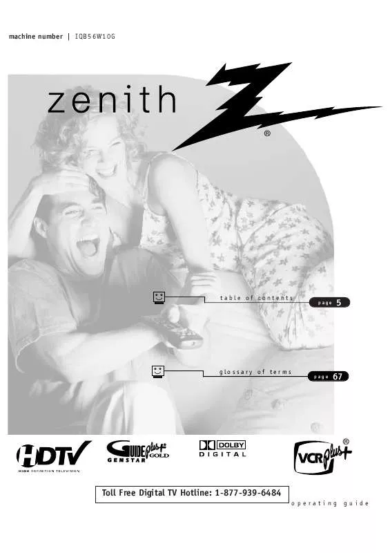 Mode d'emploi ZENITH IQB56W10G