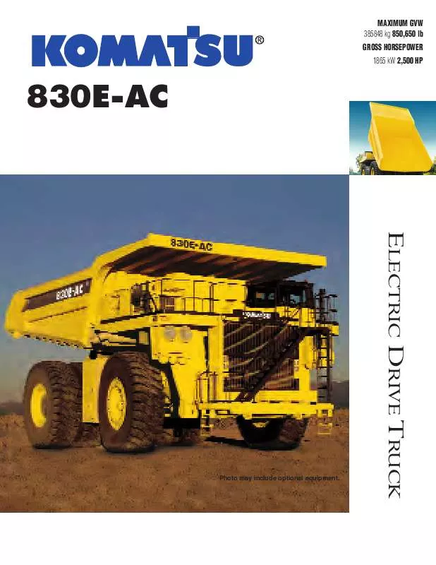 Mode d'emploi ZENOAH KOMATSU 830E-AC