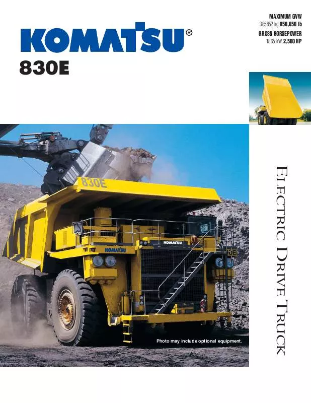 Mode d'emploi ZENOAH KOMATSU 830E