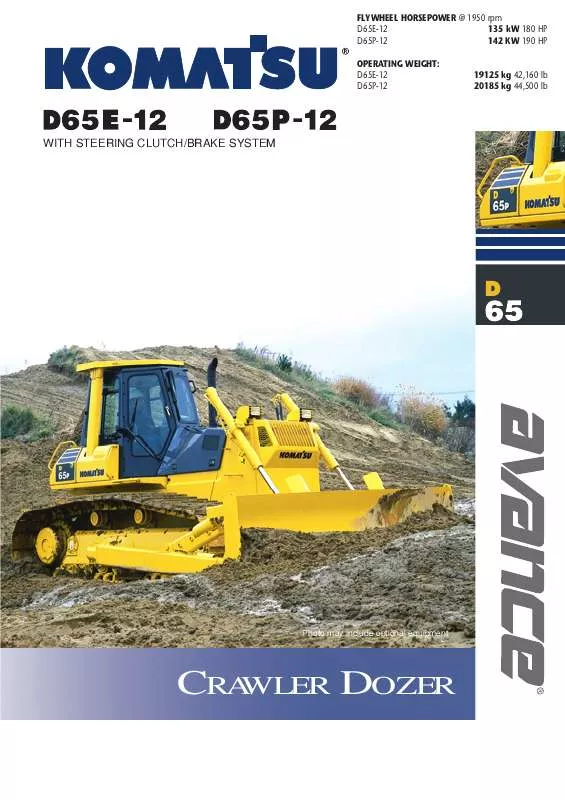 Mode d'emploi ZENOAH KOMATSU D65E-12