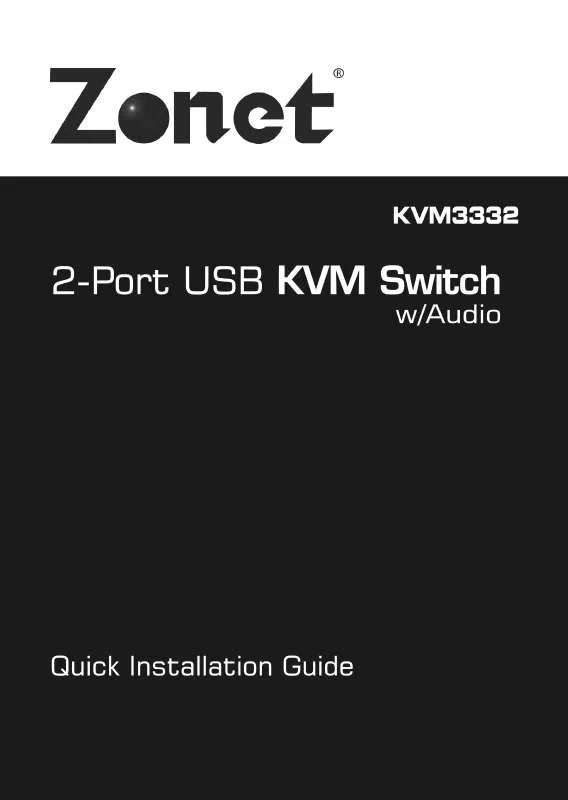 Mode d'emploi ZONET KVM3332