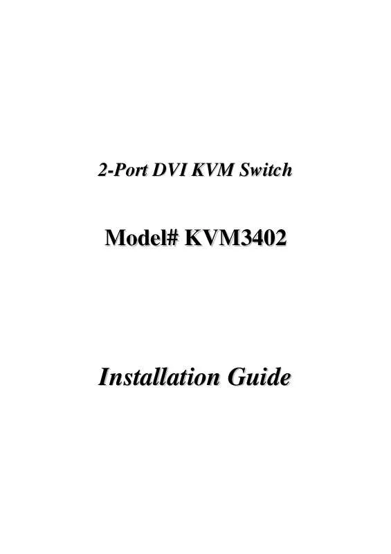 Mode d'emploi ZONET KVM3402