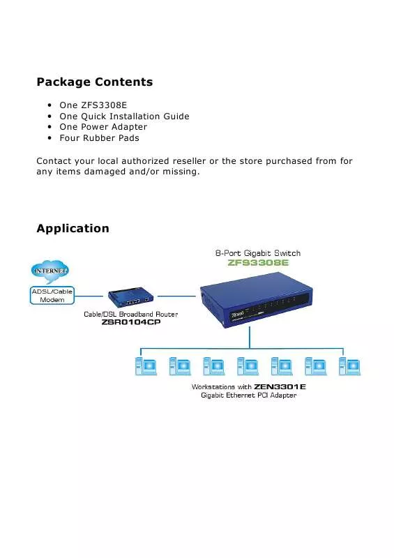 Mode d'emploi ZONET ZFS3308E