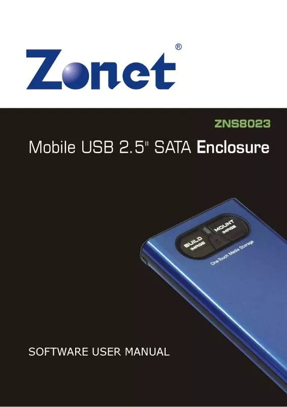 Mode d'emploi ZONET ZNS8023