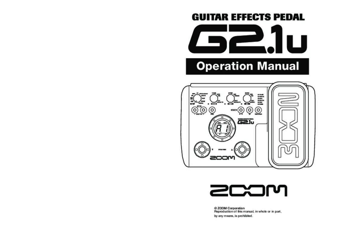 Mode d'emploi ZOOM G21U