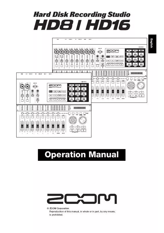 Mode d'emploi ZOOM HD16