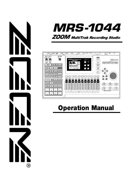 Mode d'emploi ZOOM MRS-1044