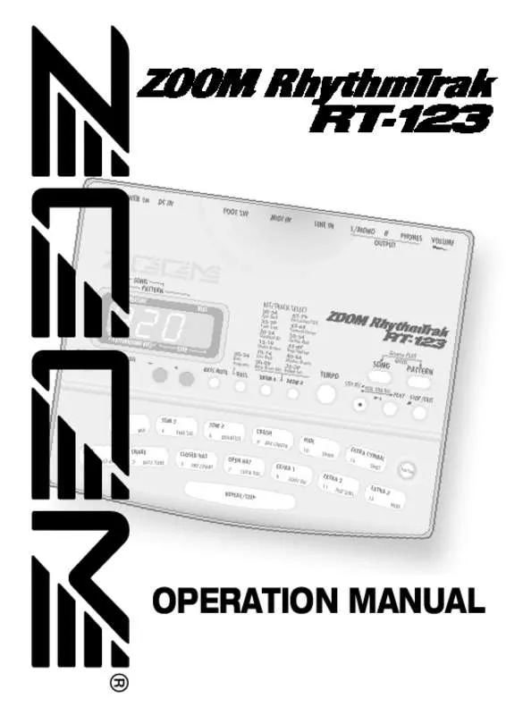 Mode d'emploi ZOOM RT123