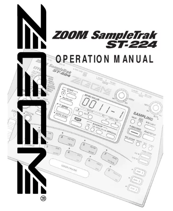 Mode d'emploi ZOOM ST224